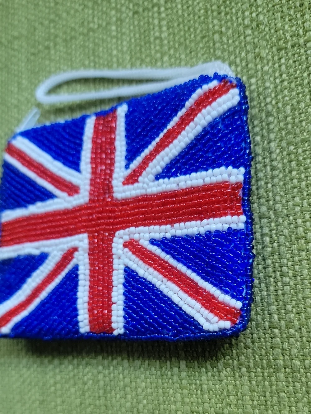 Stanley Beaded Union Jack Wristlet in Blue, Red & White